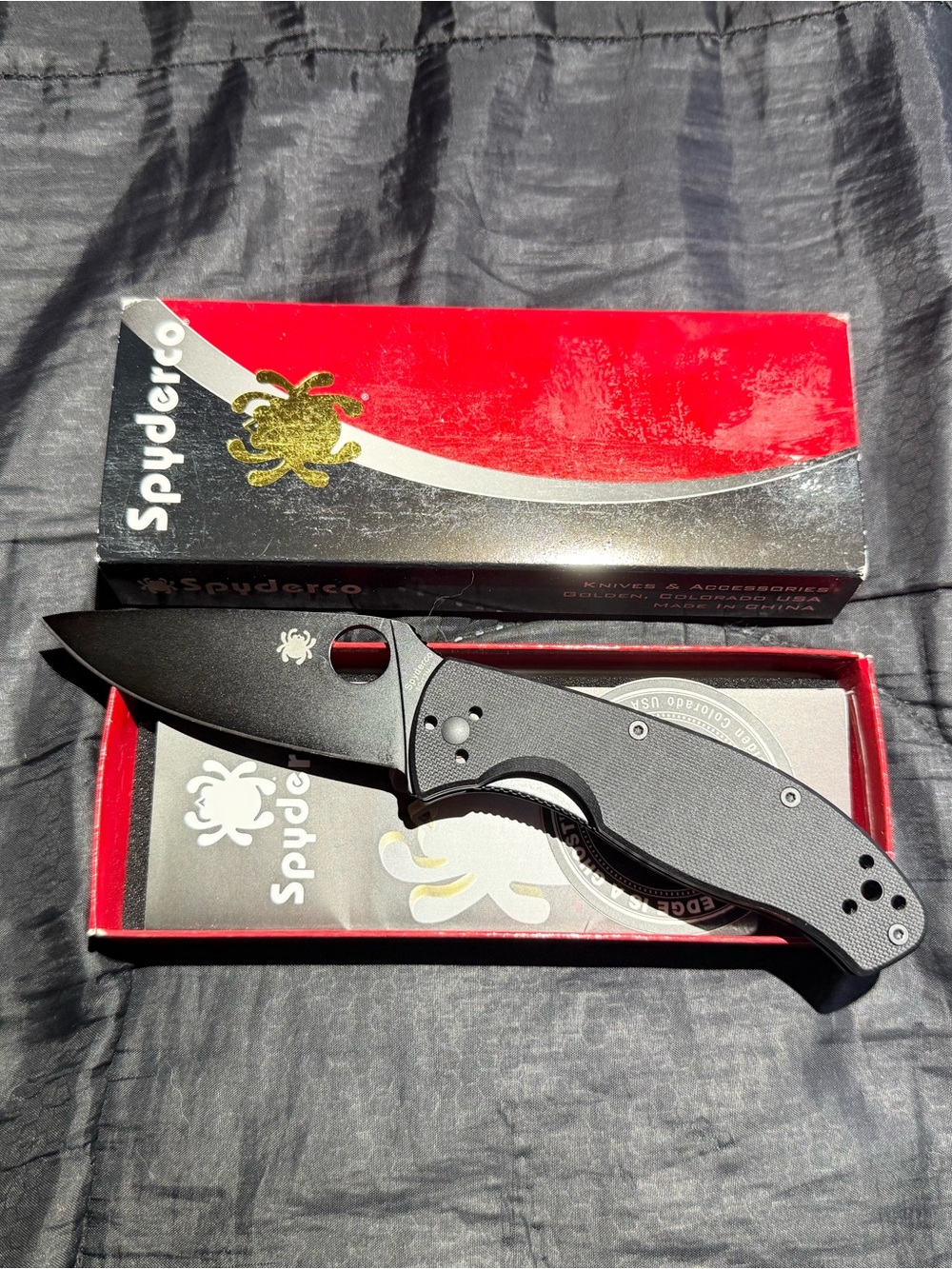 Spyderco Tenacious Liner Lock knife G-10 (3.39" Black) C122GBBKP